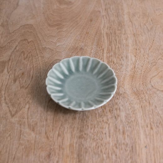 【WEB限定】花型小皿 スモークGR -器市-