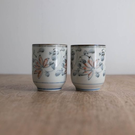 【WEB限定】小花 切立長湯呑み -器市-