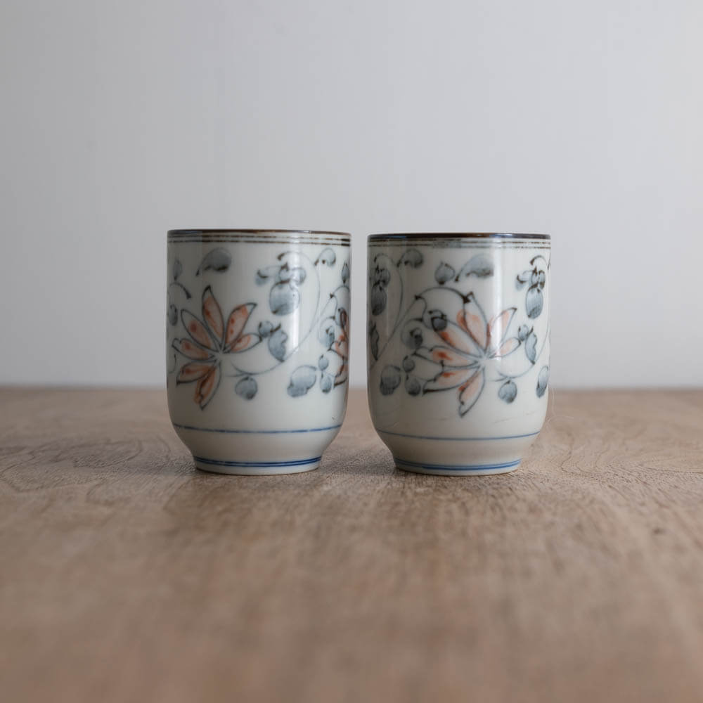 【WEB限定】小花 切立長湯呑み -器市-