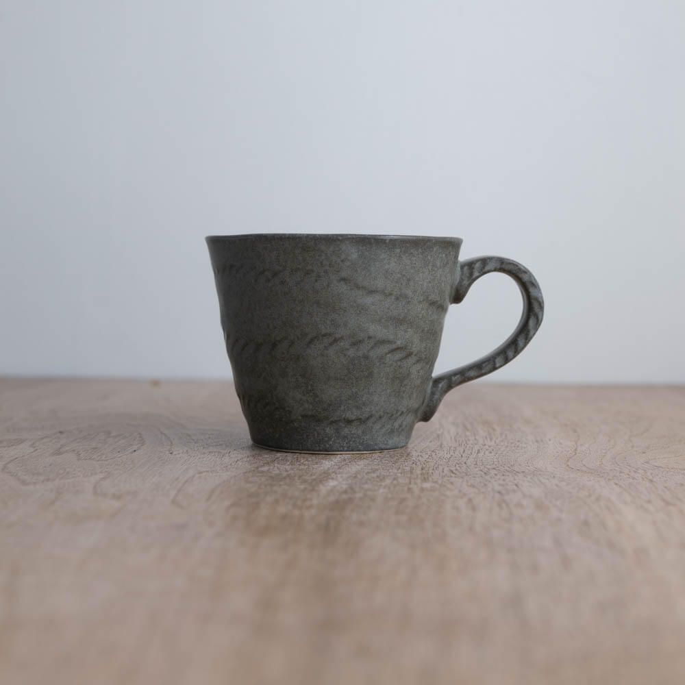 【WEB限定】グレー 縄手マグ -器市-