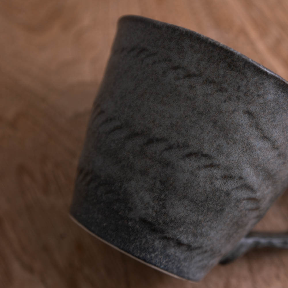 【WEB限定】グレー 縄手マグ -器市-