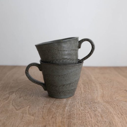 【WEB限定】グレー 縄手マグ -器市-