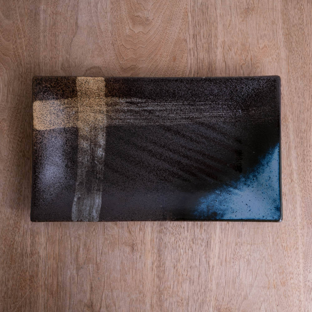 【WEB限定】新錦 手引き長角尺一皿 -器市-