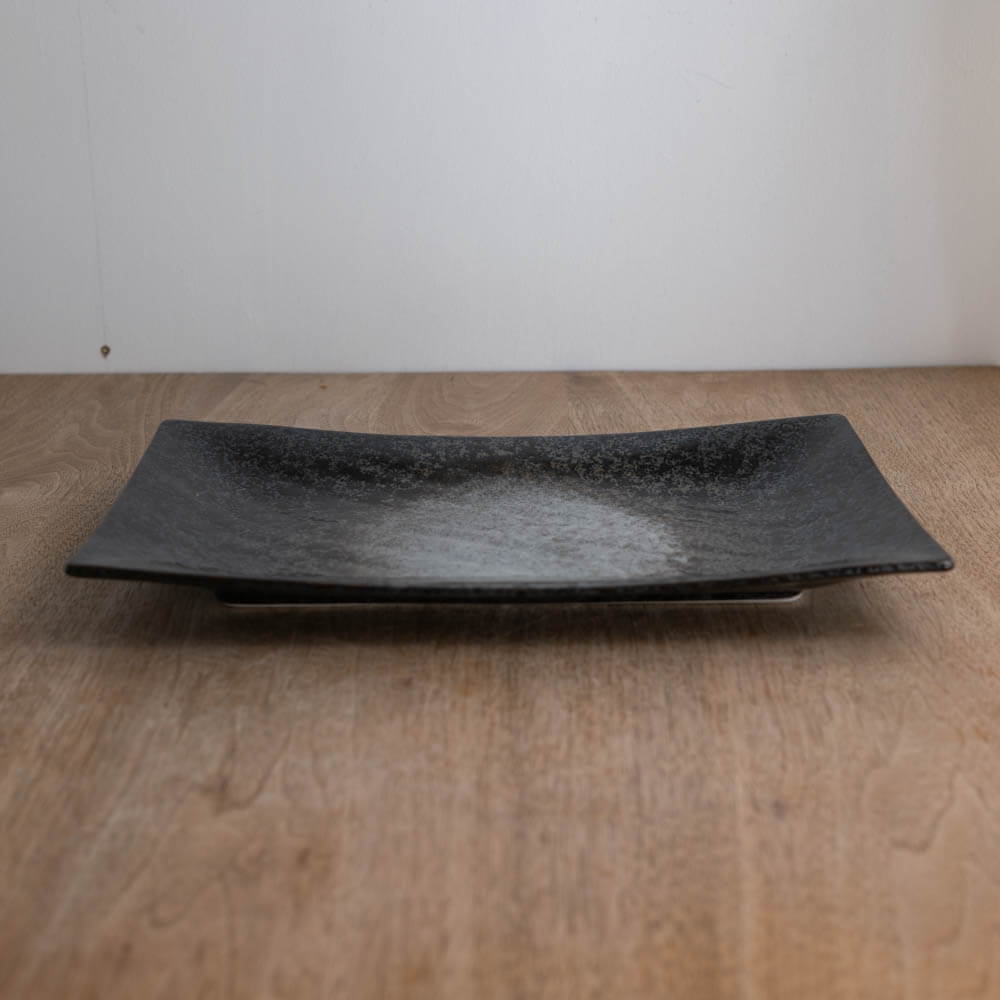 【WEB限定】明世波しぶき 手引き長角尺一皿 -器市-