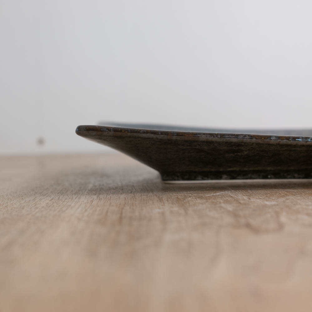 【WEB限定】明世波しぶき 手引き長角尺一皿 -器市-