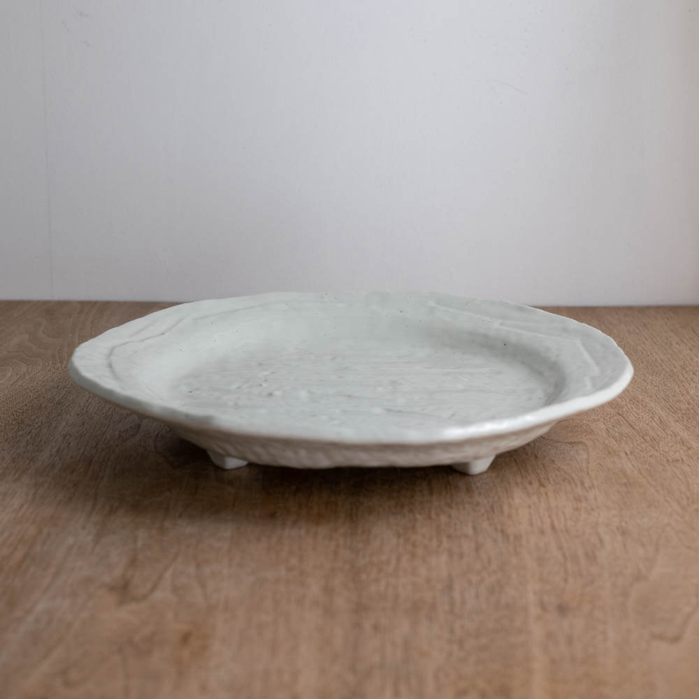 【WEB限定】粉引リム30cm皿 -器市-