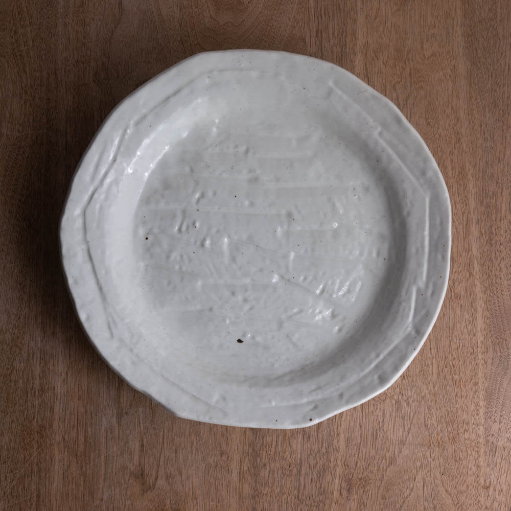 【WEB限定】粉引リム30cm皿 -器市-