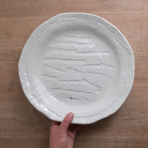 【WEB限定】粉引リム30cm皿 -器市-