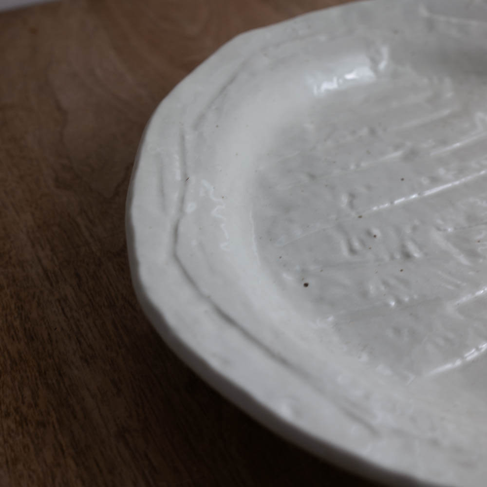 【WEB限定】粉引リム30cm皿 -器市-