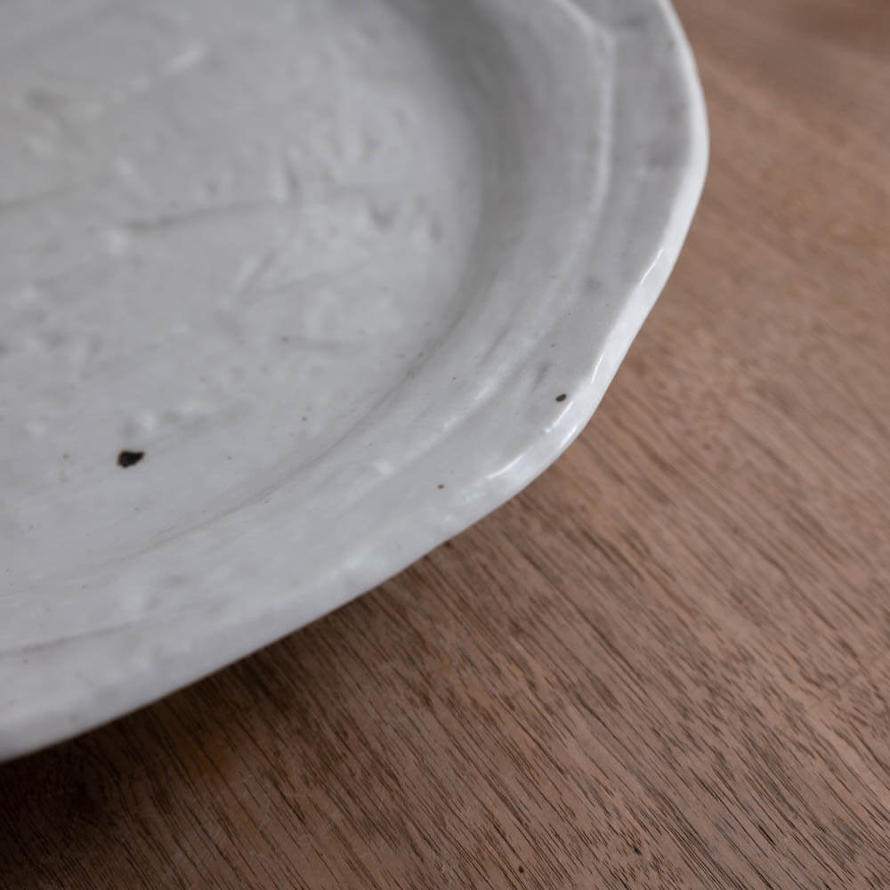 【WEB限定】粉引リム30cm皿 -器市-