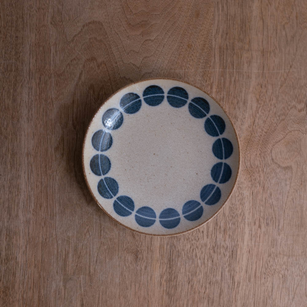 【WEB限定】ぱいかじ 水玉 5寸皿 -器市-