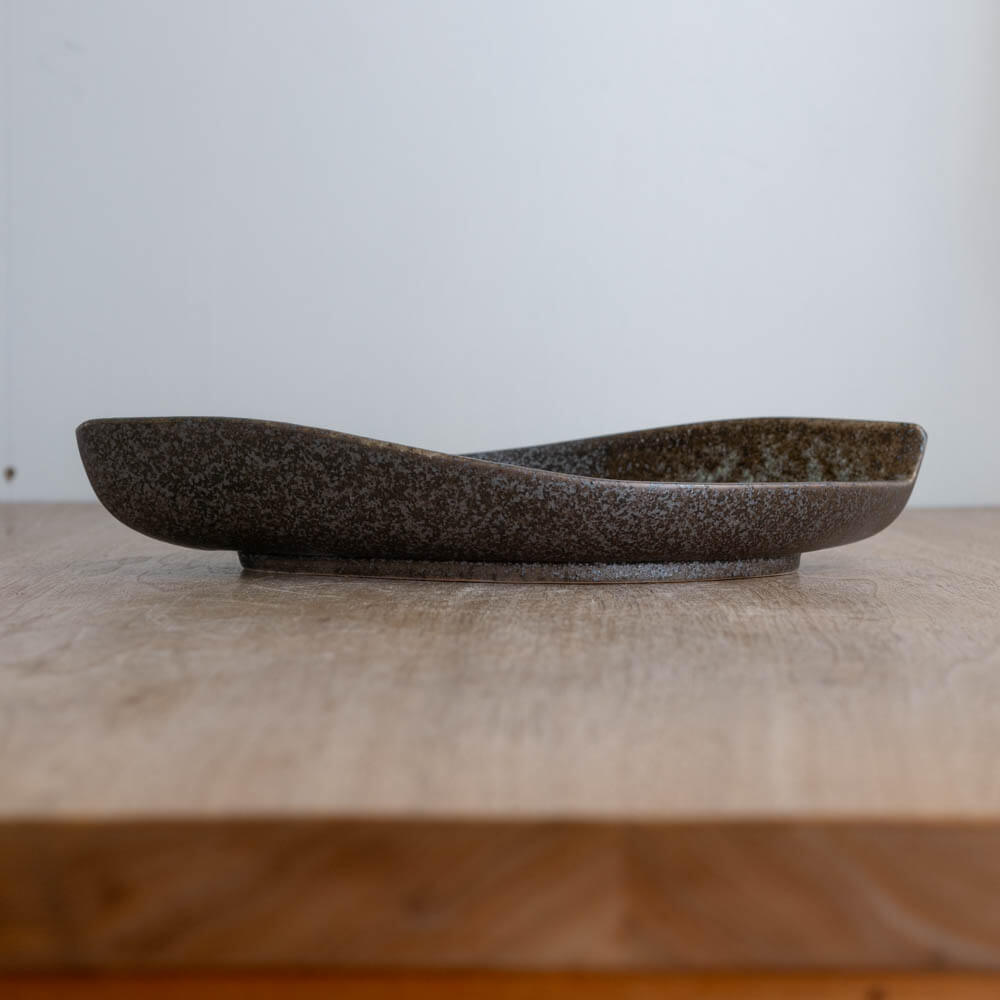 【WEB限定】黒釉 変形盛り付け鉢 -器市-