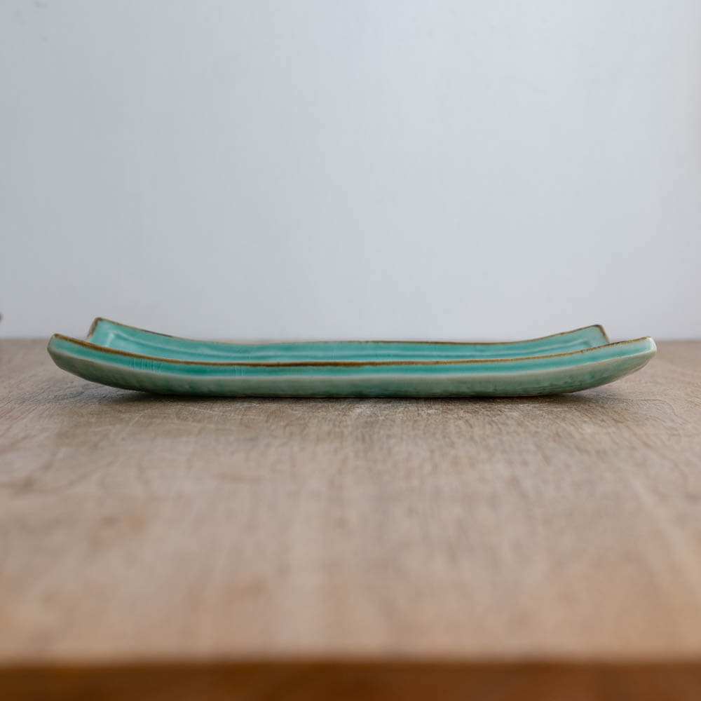 【WEB限定】ヒワ 角アナゴ皿 -器市-