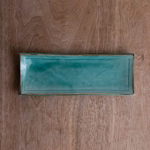 【WEB限定】ヒワ 角アナゴ皿 -器市-