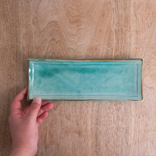 【WEB限定】ヒワ 角アナゴ皿 -器市-