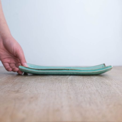 【WEB限定】ヒワ 角アナゴ皿 -器市-