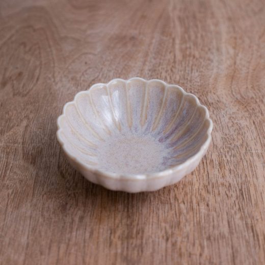 【WEB限定】菊型 白うのふ9cm鉢 -器市-