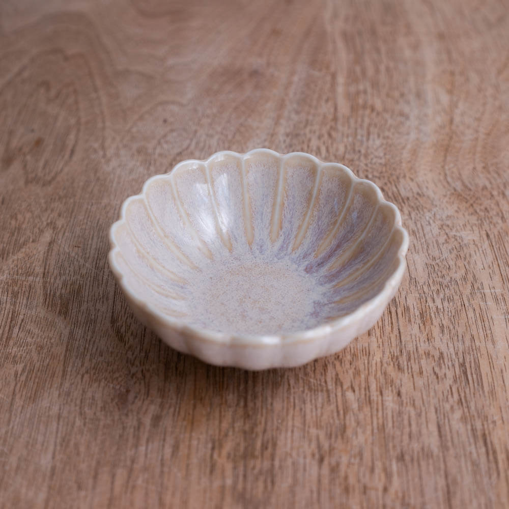 【WEB限定】菊型 白うのふ9cm鉢 -器市-