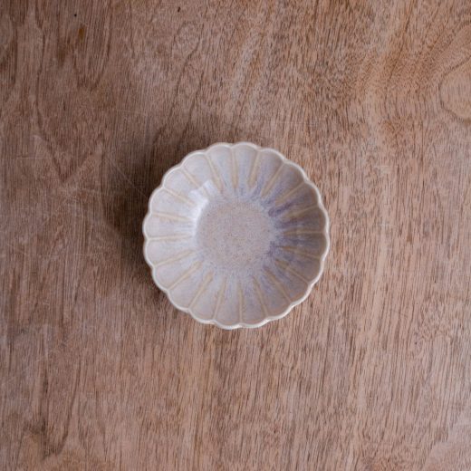 【WEB限定】菊型 白うのふ9cm鉢 -器市-