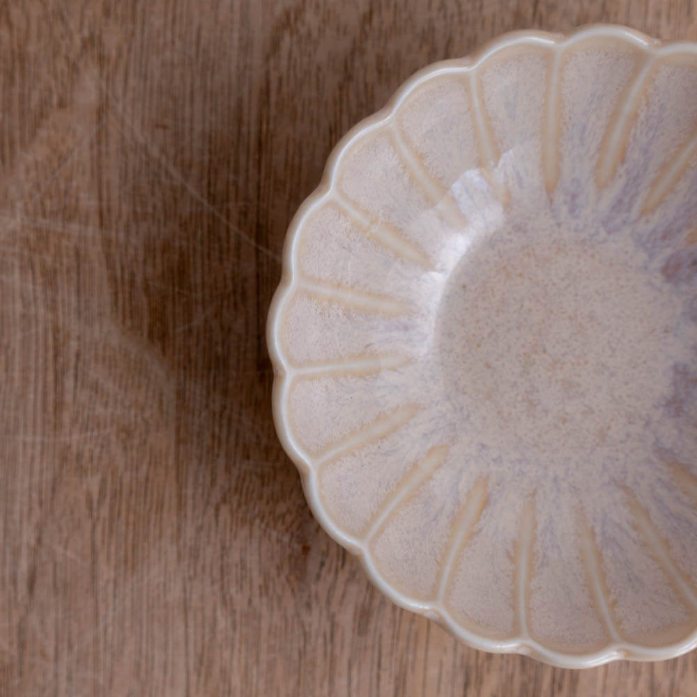 【WEB限定】菊型 白うのふ9cm鉢 -器市-