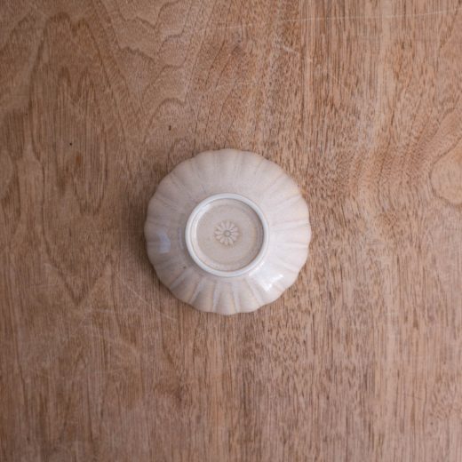 【WEB限定】菊型 白うのふ9cm鉢 -器市-