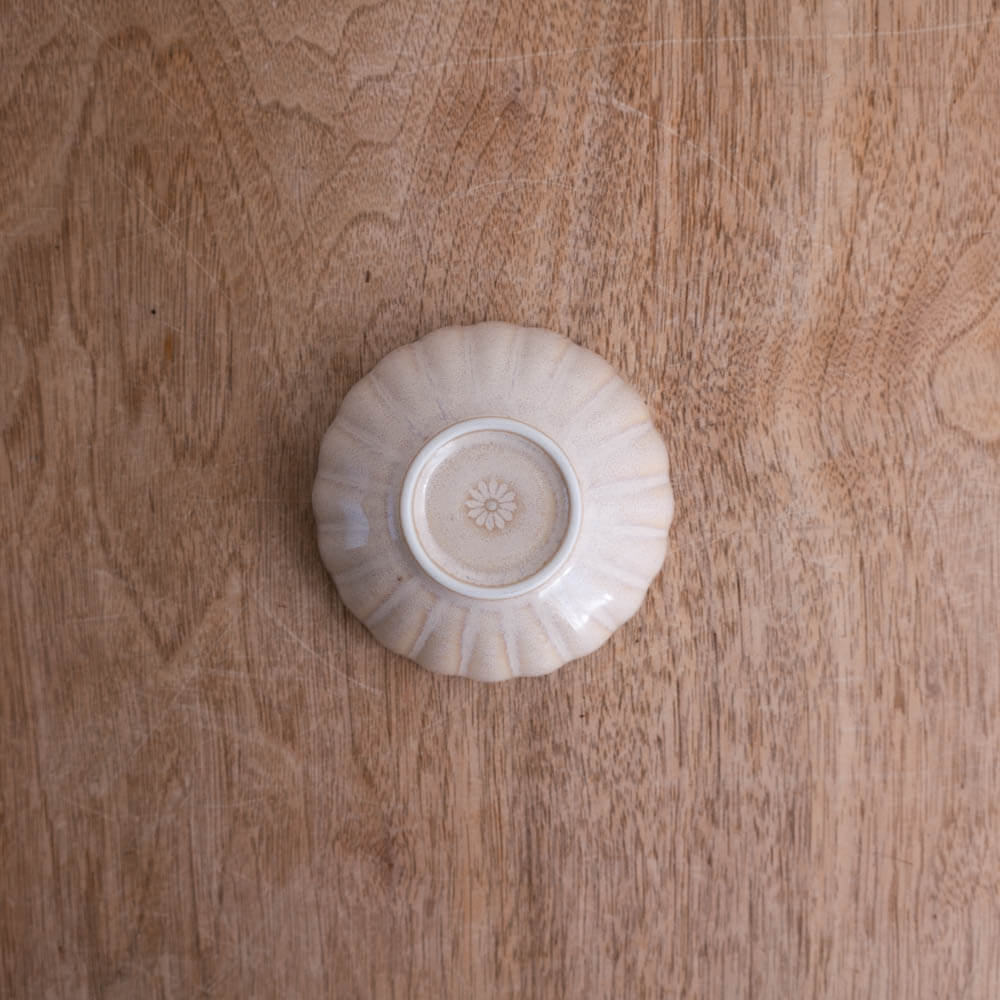 【WEB限定】菊型 白うのふ9cm鉢 -器市-