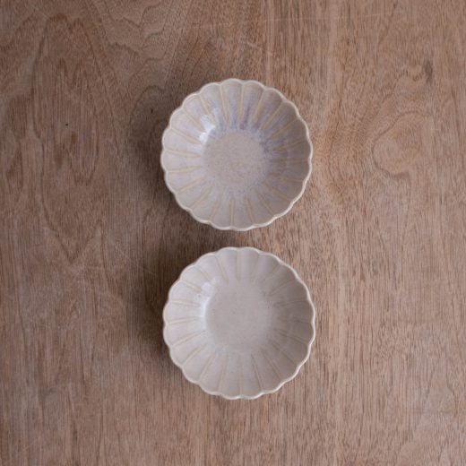 【WEB限定】菊型 白うのふ9cm鉢 -器市-