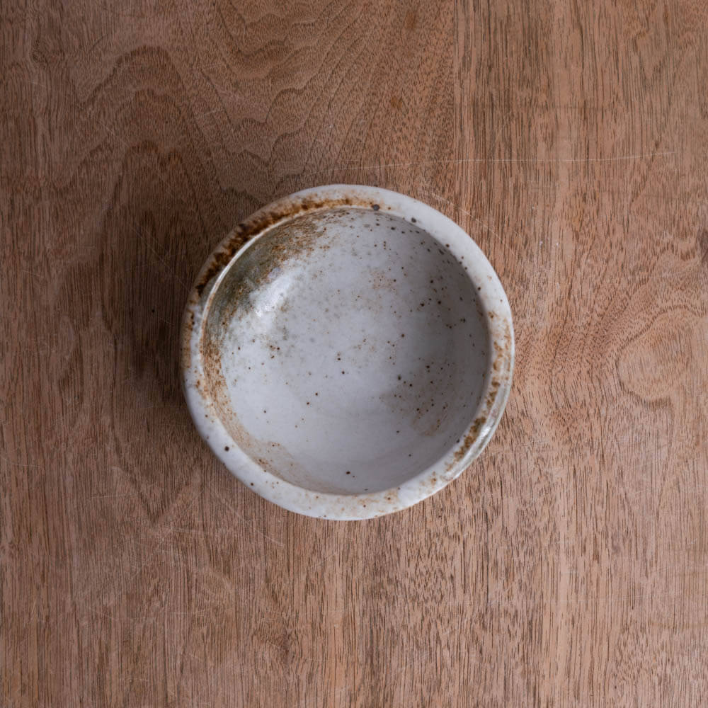 雪志野 括り手4寸鉢 -器市-