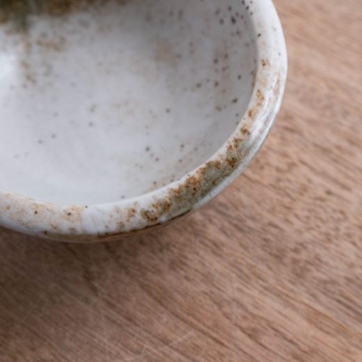 雪志野 括り手4寸鉢 -器市-