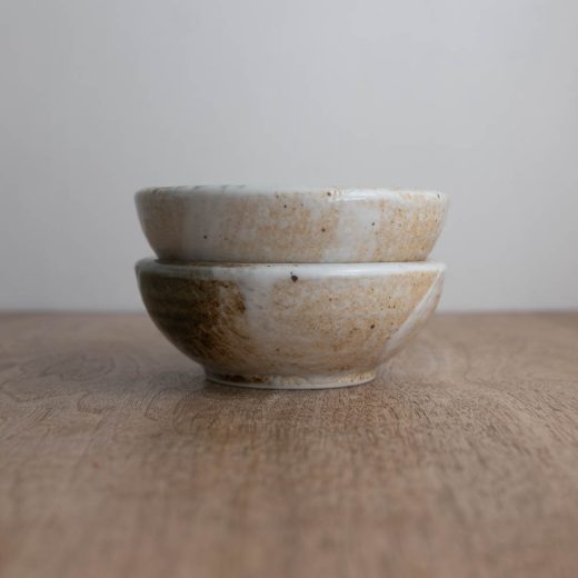 雪志野 括り手4寸鉢 -器市-