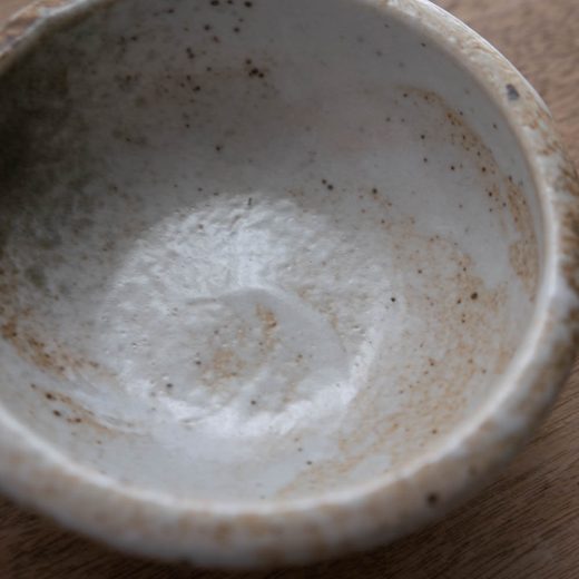 雪志野 括り手4寸鉢 -器市-