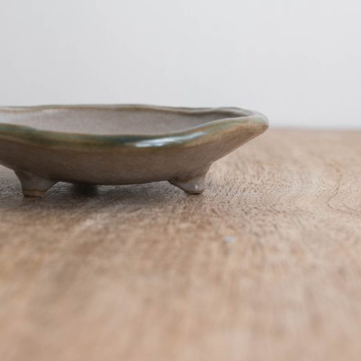 【WEB限定】緑流し三ﾂ足浅鉢 -器市-