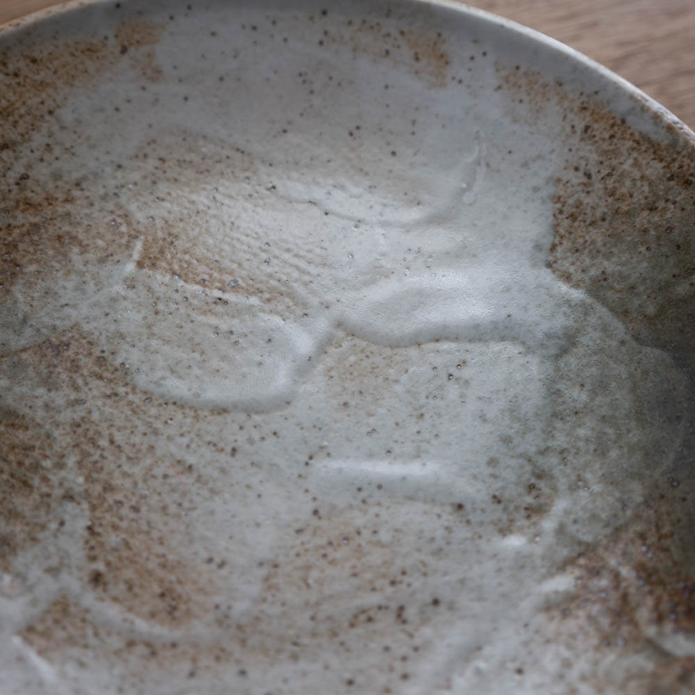 【WEB限定】雪志野 丸8寸皿 -器市-