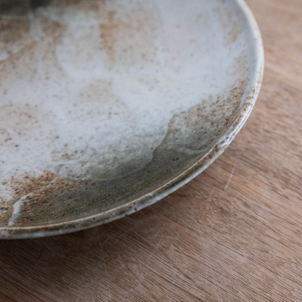 【WEB限定】雪志野 丸8寸皿 -器市-