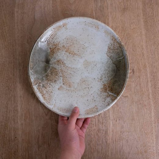 【WEB限定】雪志野 丸8寸皿 -器市-