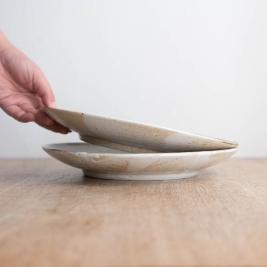 【WEB限定】雪志野 丸8寸皿 -器市-