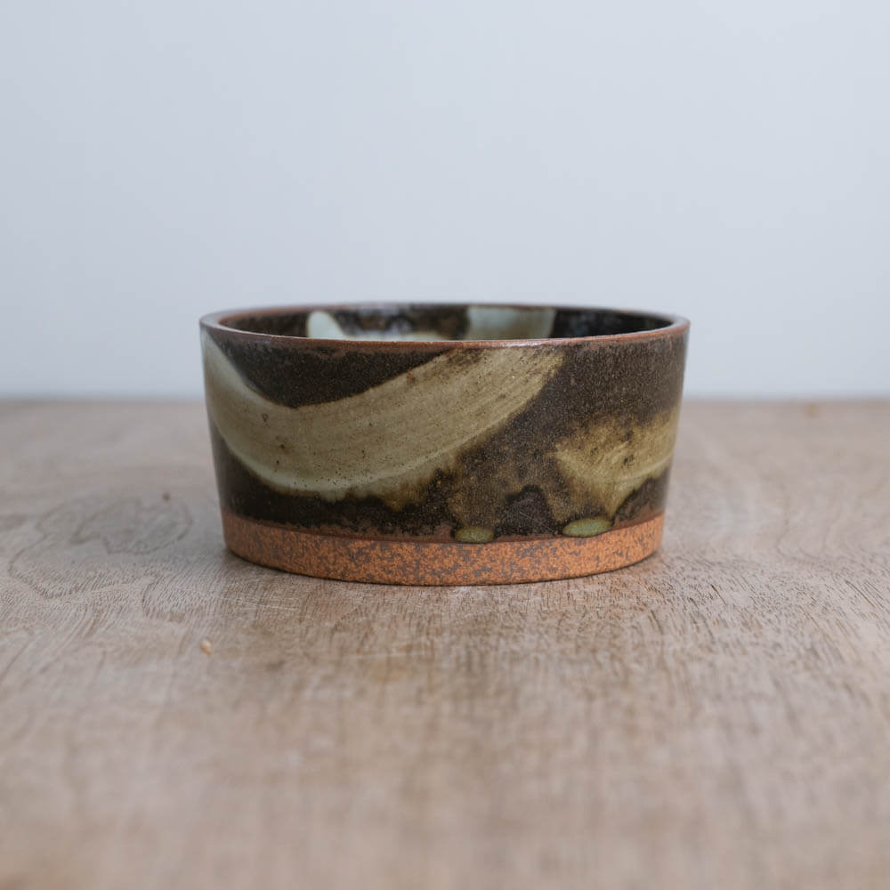 【WEB限定】刷毛目切立鉢 (小) 錆 (BR) -器市-