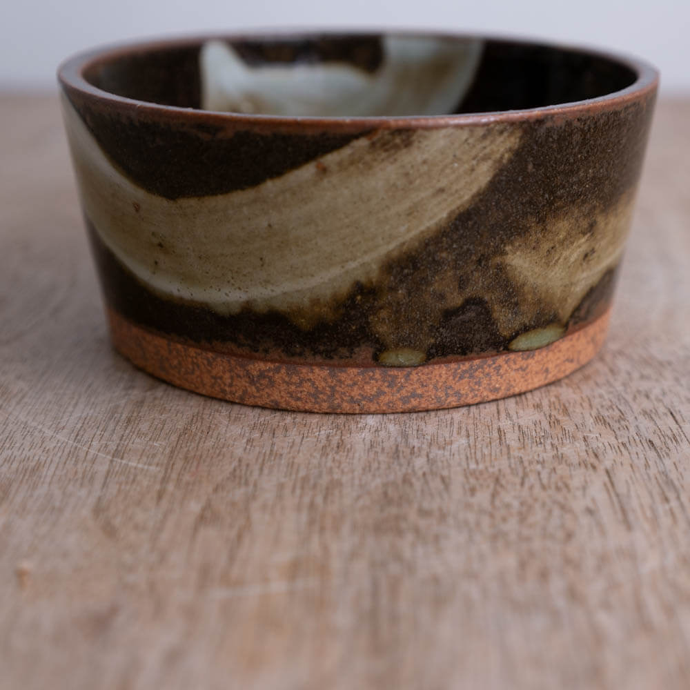 【WEB限定】刷毛目切立鉢 (小) 錆 (BR) -器市-