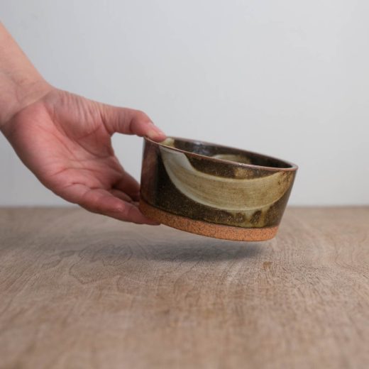 【WEB限定】刷毛目切立鉢 (小) 錆 (BR) -器市-