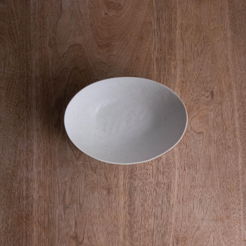 【WEB限定】楕円中鉢 白 -器市-