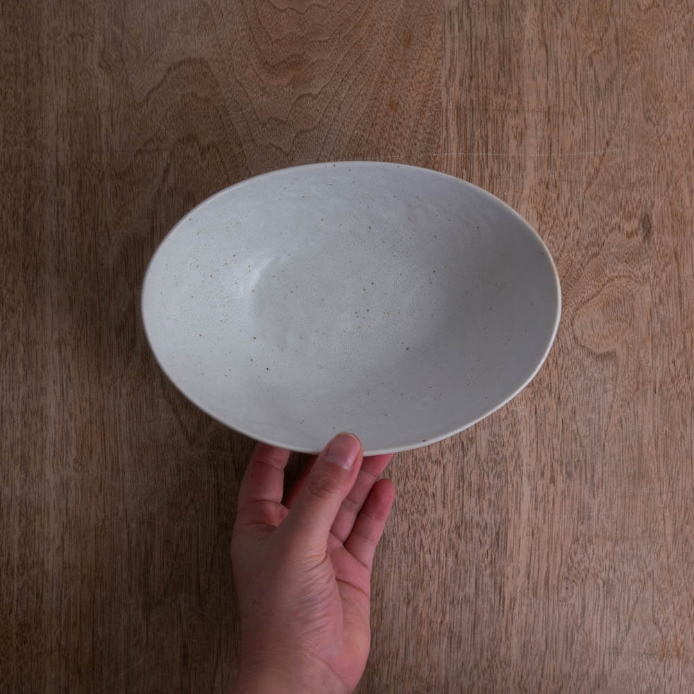 【WEB限定】楕円中鉢 白 -器市-