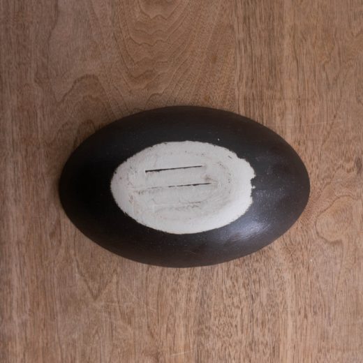 【WEB限定】22cm砂目楕円鉢 黒 -器市-