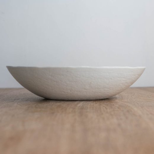 【WEB限定】27cm砂目楕円鉢 白 -器市-