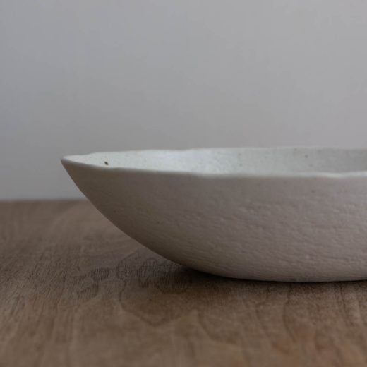 【WEB限定】27cm砂目楕円鉢 白 -器市-