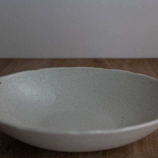 【WEB限定】27cm砂目楕円鉢 白 -器市-