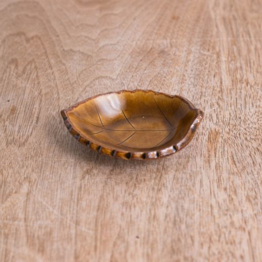 【WEB限定】木の葉豆皿（アメ）-器市-