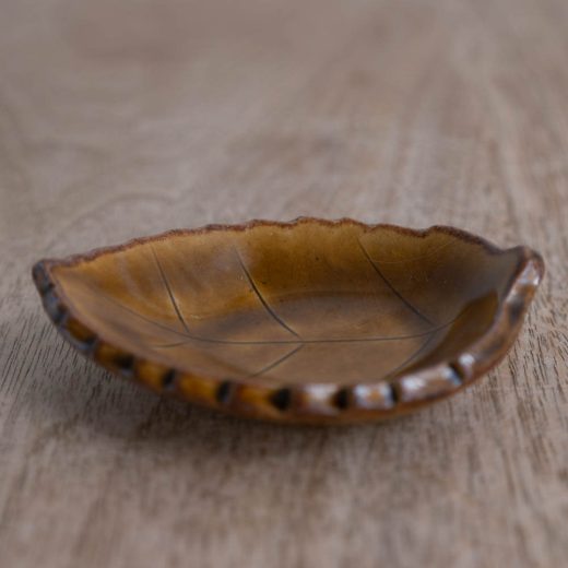 【WEB限定】木の葉豆皿（アメ）-器市-