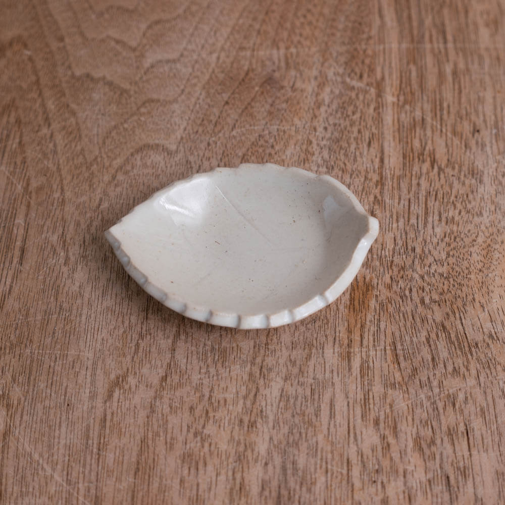 【WEB限定】木の葉豆皿（白）-器市-