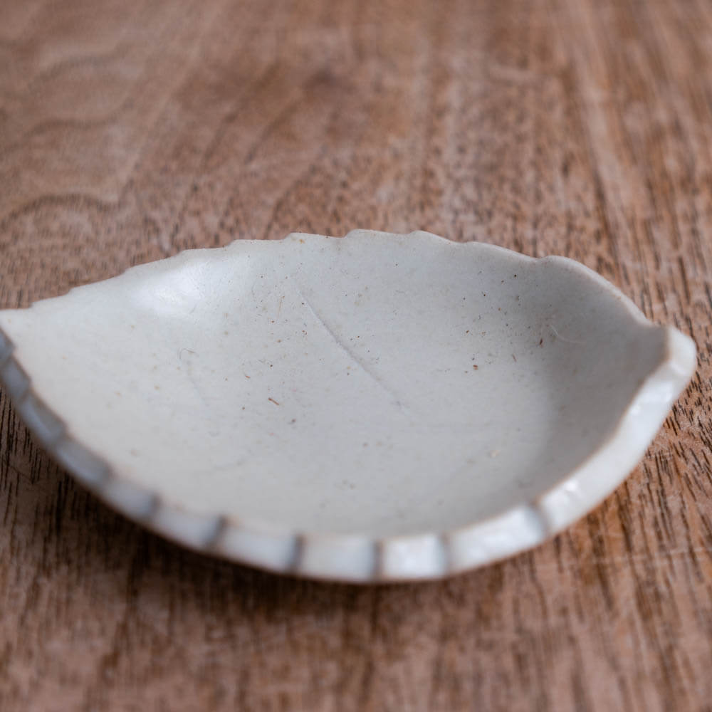 【WEB限定】木の葉豆皿（白）-器市-