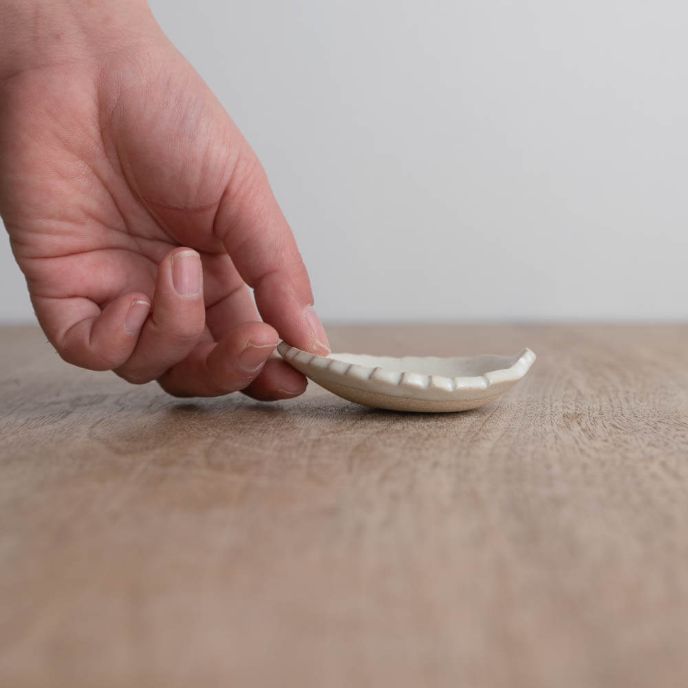 【WEB限定】木の葉豆皿（白）-器市-